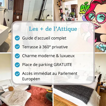 アパート L'attique - Terrasse Panoramique - Acces Transports En Commun - Centre - Commerces A Proximite