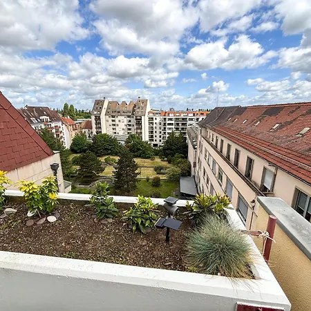L'attique - Terrasse Panoramique - Acces Transports En Commun - Centre - Commerces A Proximite שטרסבורג
